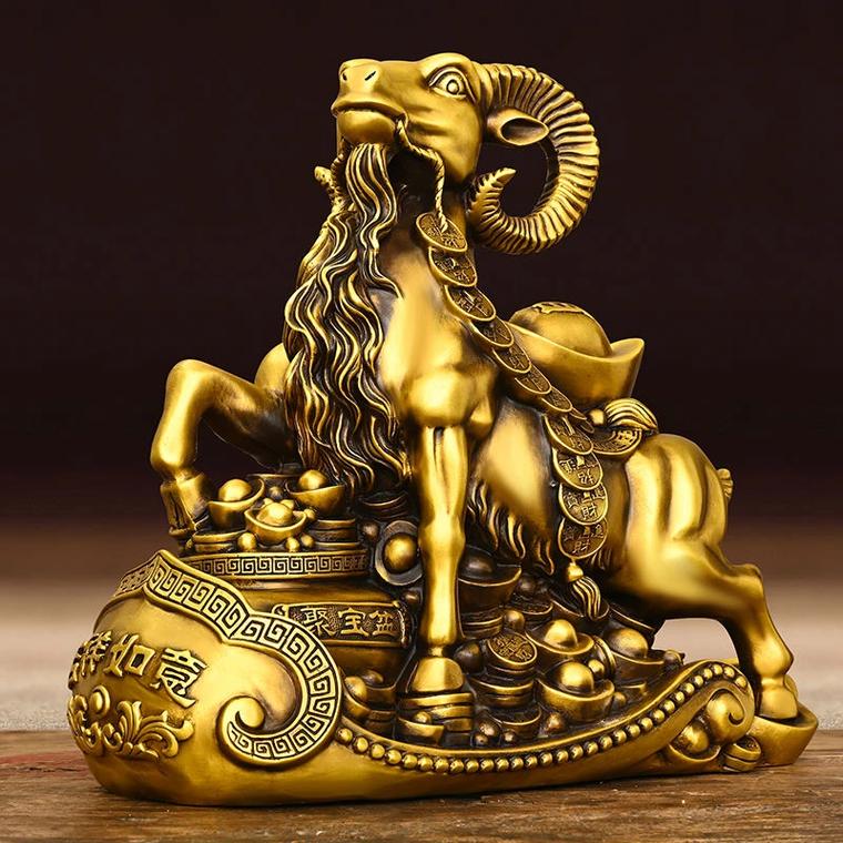 铜羊摆件 家居风水与艺术美学的完美融合